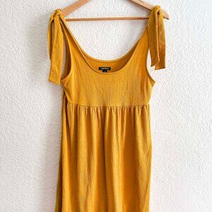 Wild Fable Women's Dress - Mustard Sleeveless Tie Up Shoulder Size M